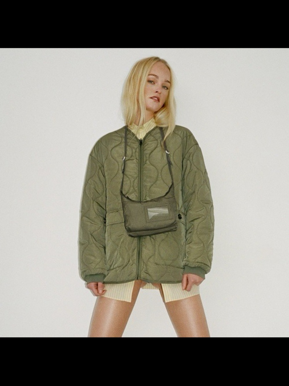 Zara Olive Green Crossbody Bag